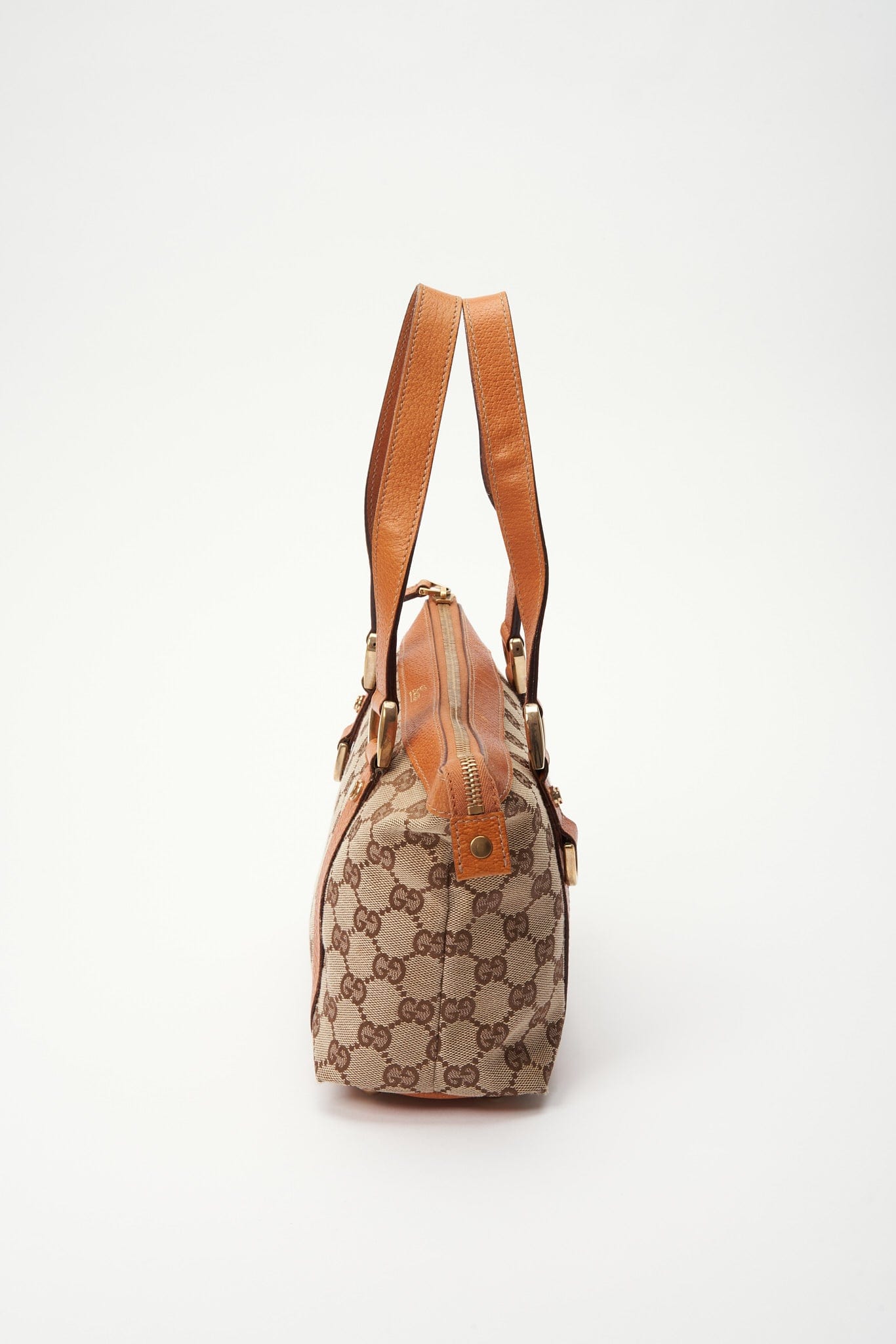Gucci Leather Canvas Shoulder Bag