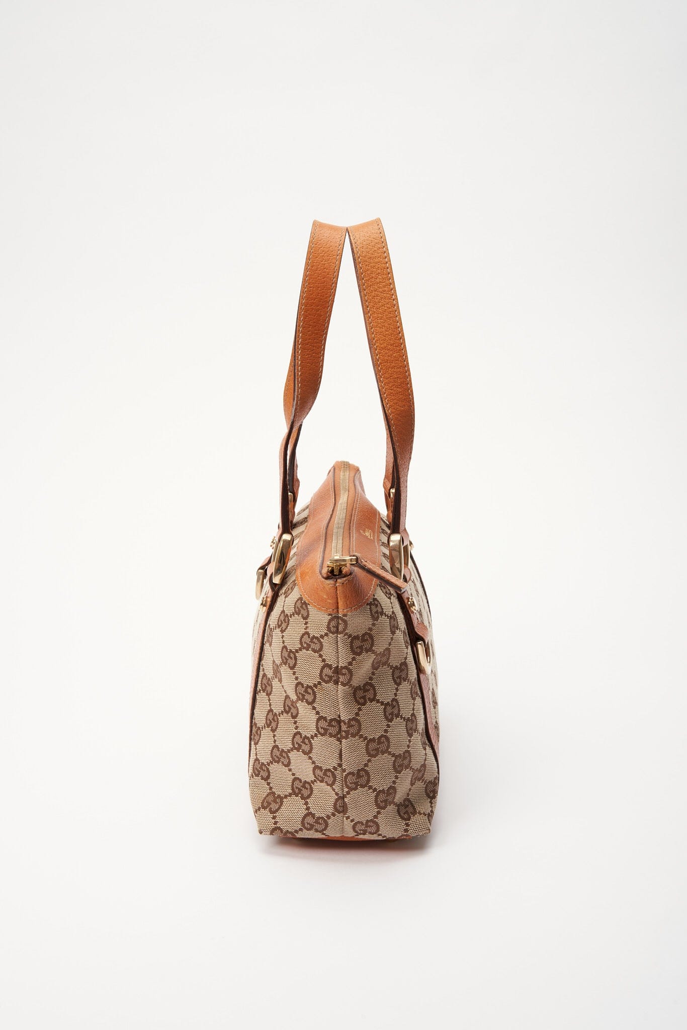 Gucci Leather Canvas Shoulder Bag