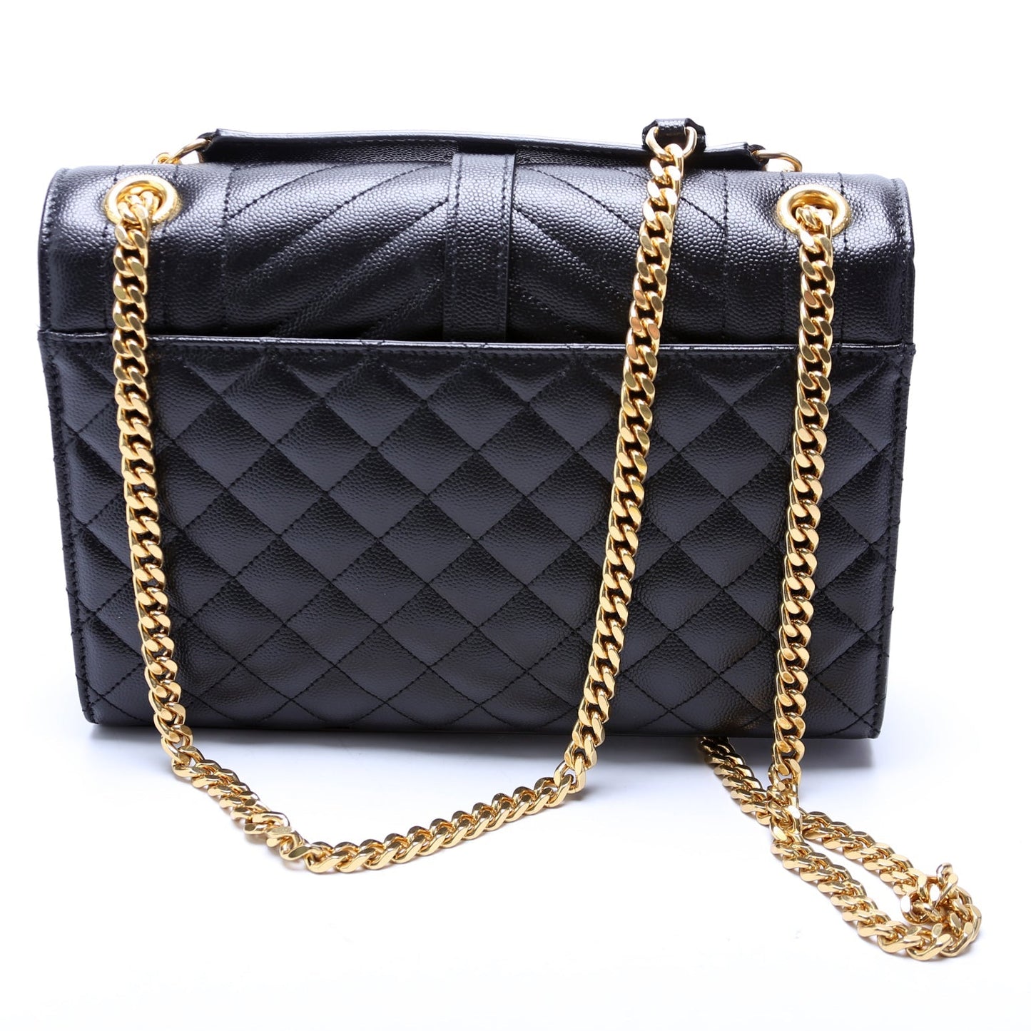 Saint Laurent Envelope Medium Grain de Poudre Triquilt 600185 Bag
