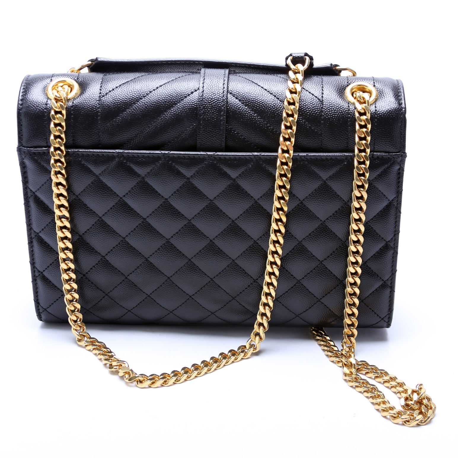 Saint Laurent Envelope Medium Grain de Poudre Triquilt 600185 Bag