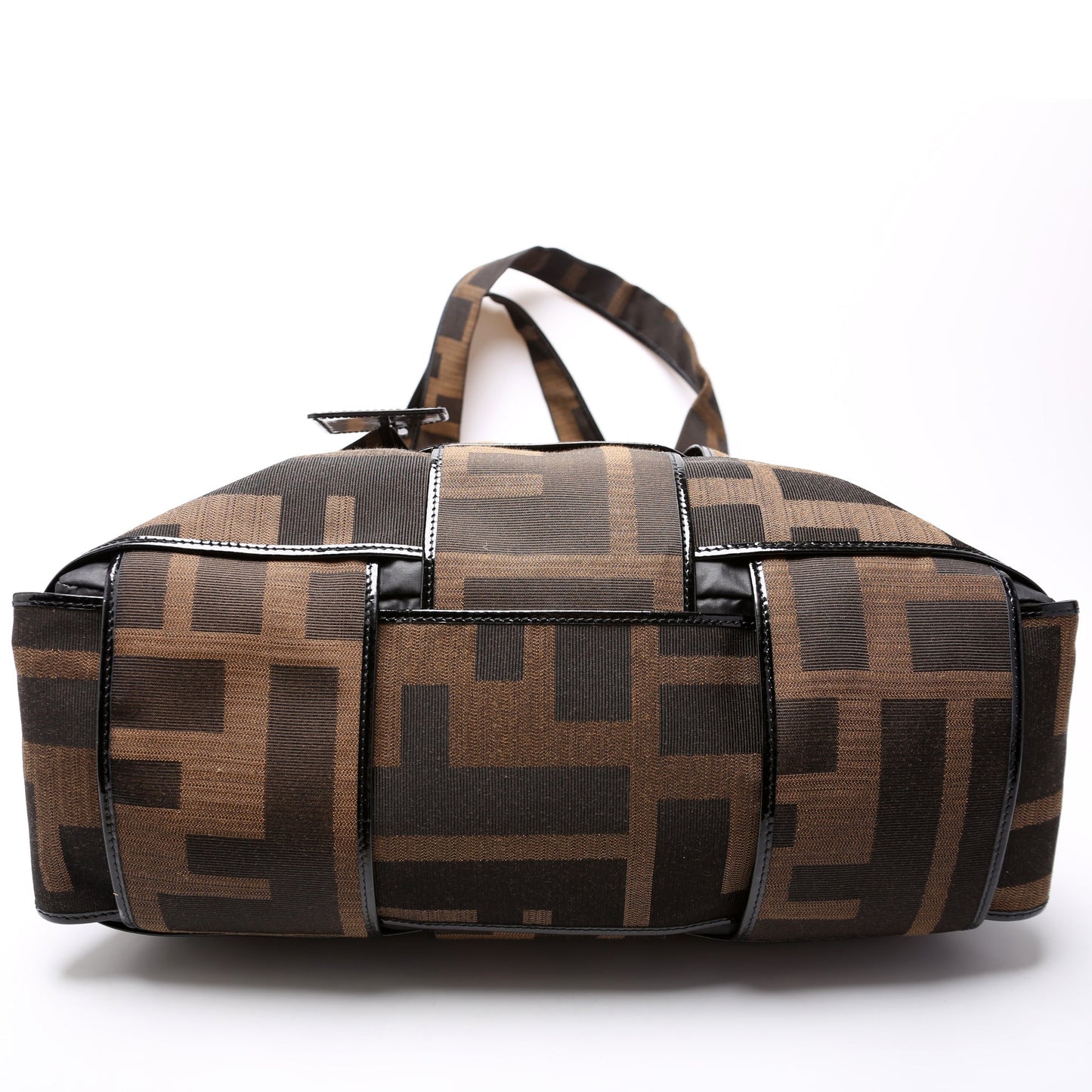 Fendi Zucca Canvas Woven Crossword Bag