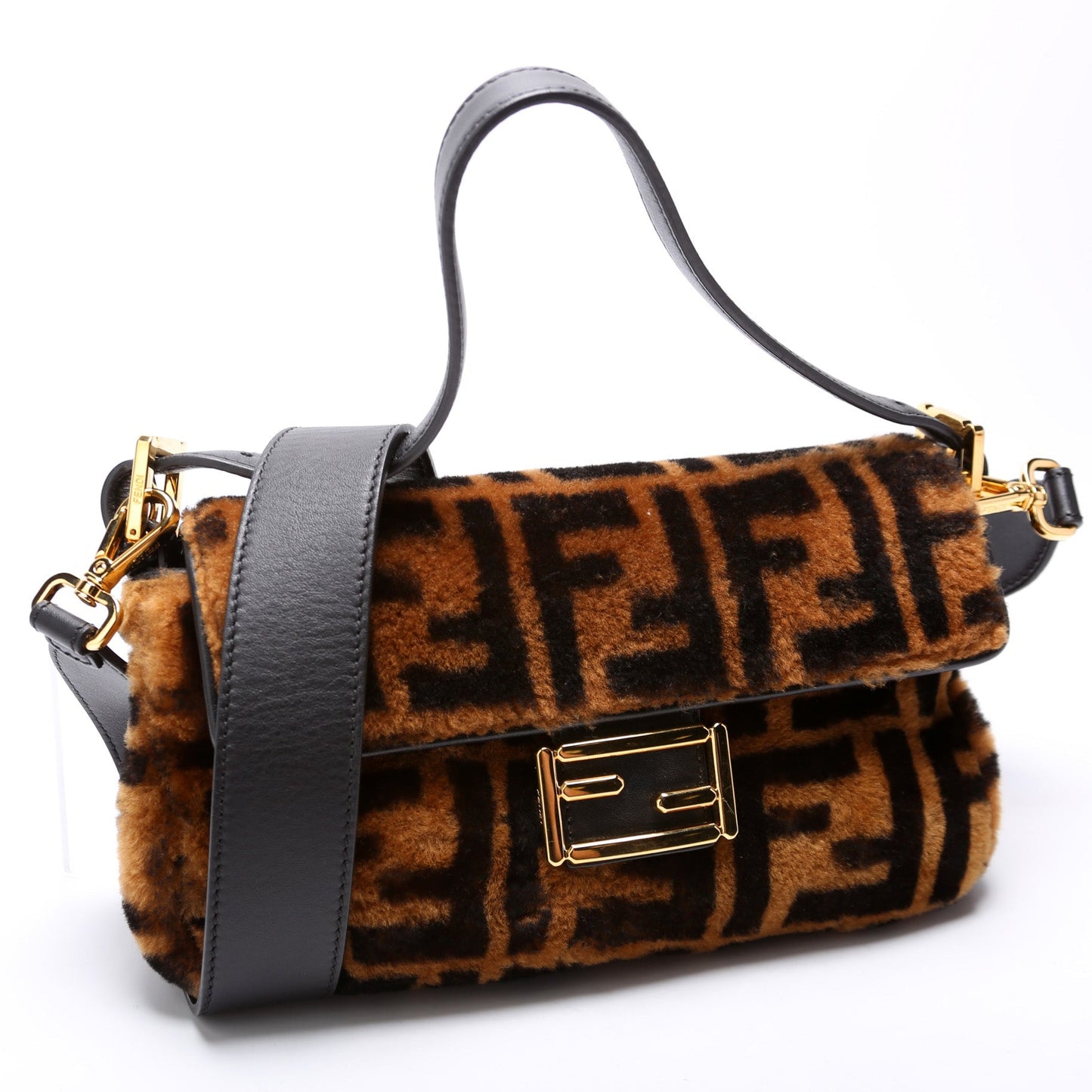 Fendi 8BR600uette FF Shearling Bag