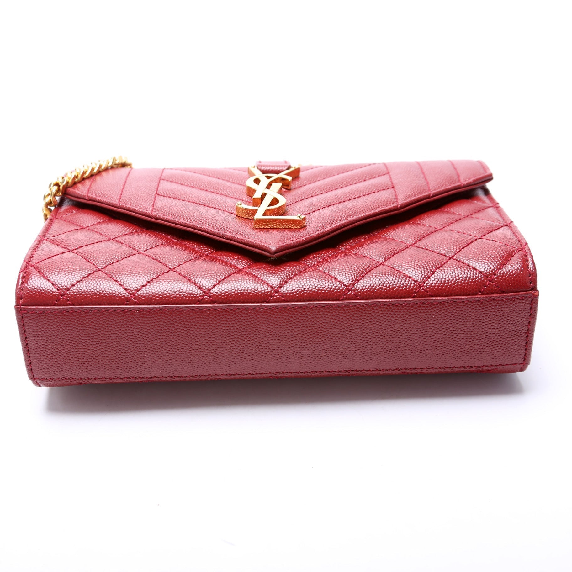 Saint Laurent Envelope Small Triquilt 600195 Red Bag