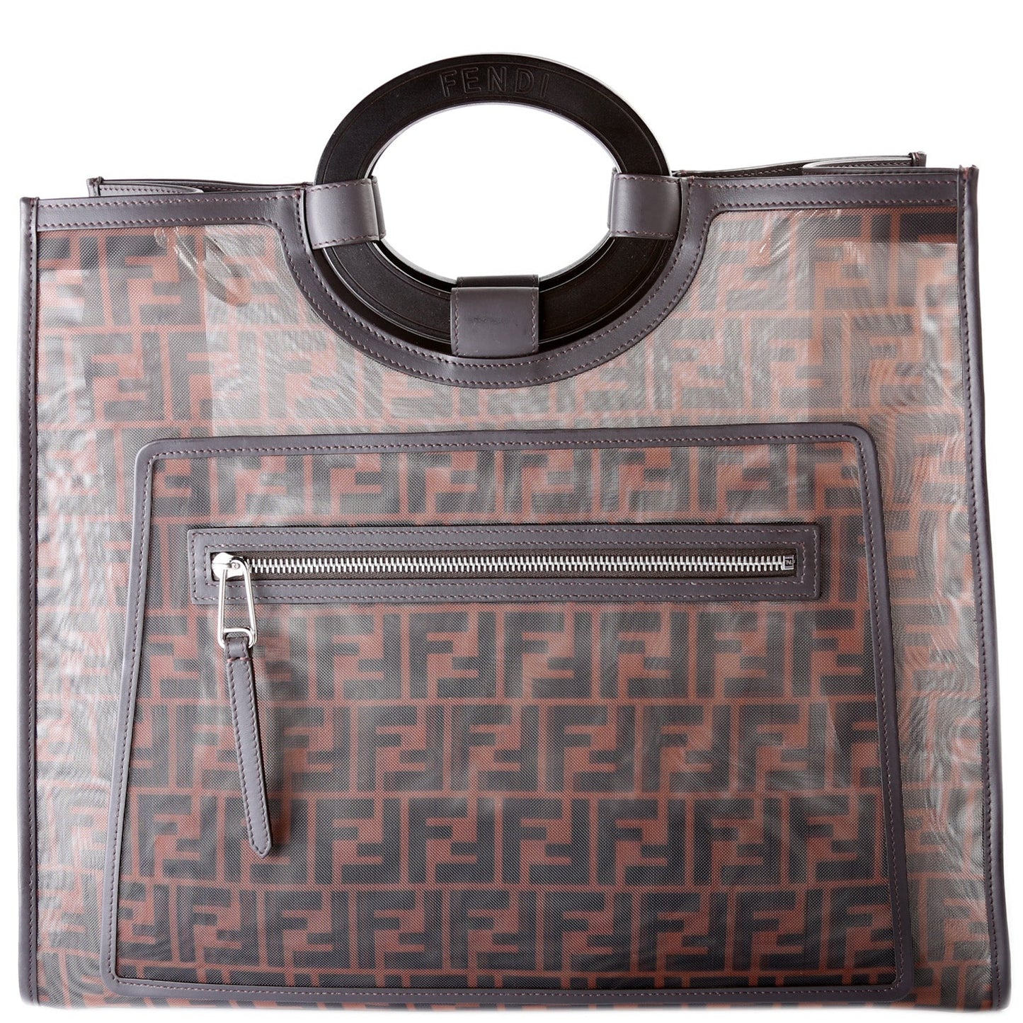 Fendi 8BH351 FF Mesh Runaway Shopper Large Bag