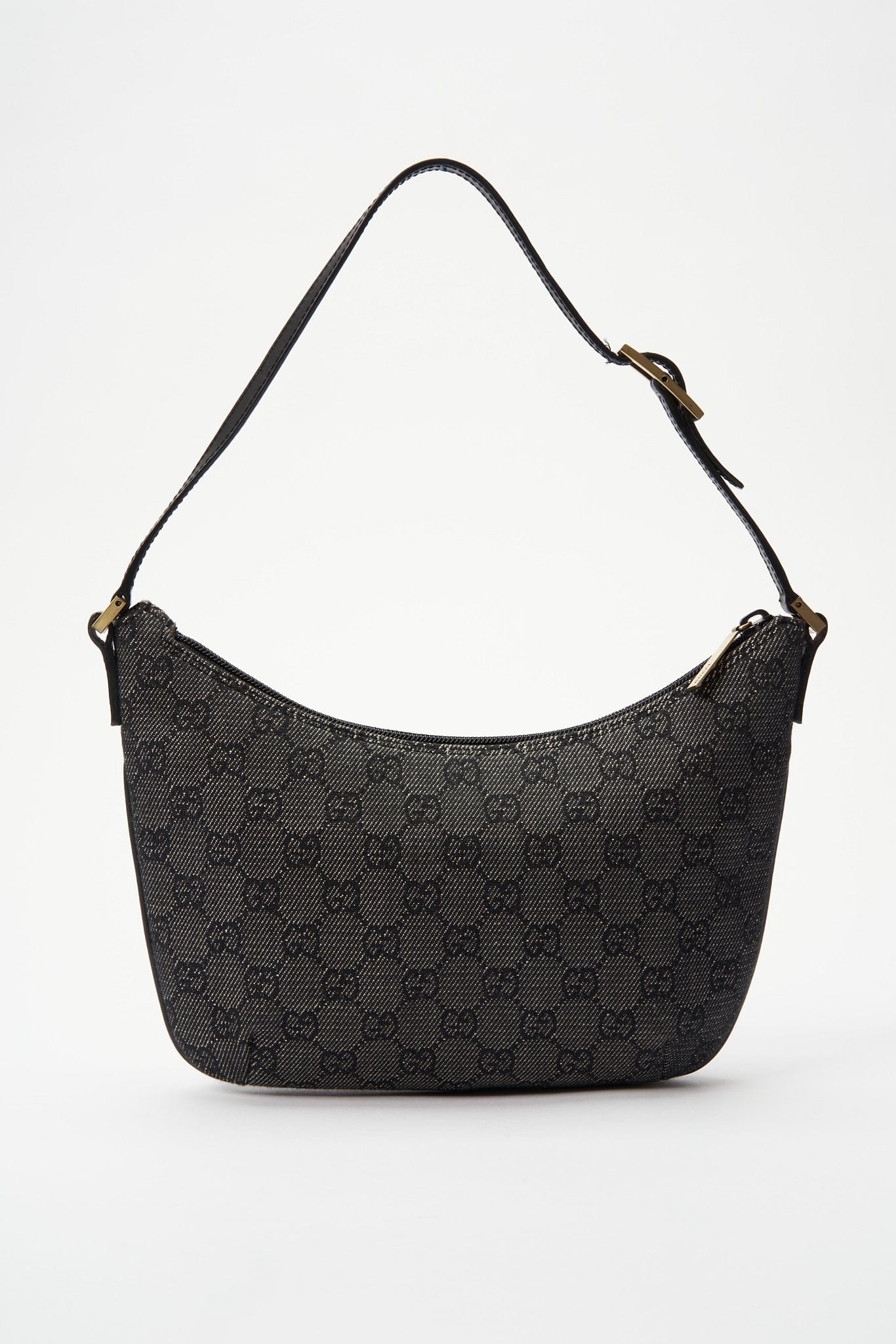 Gucci Nylon Pochette Leather Canvas Shoulder Bag