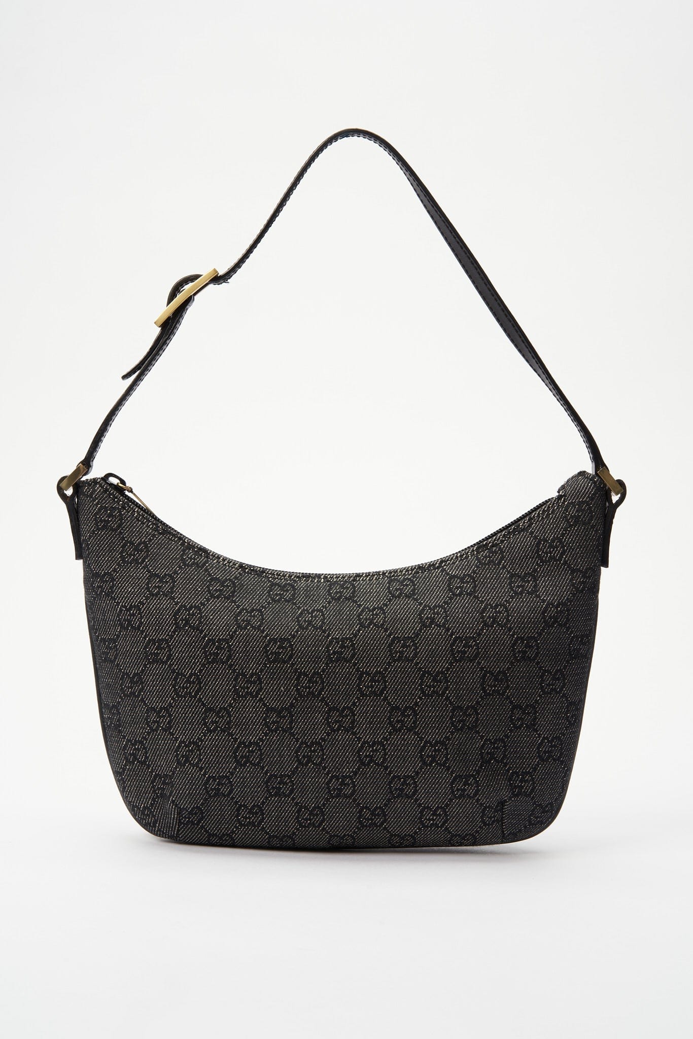 Gucci Nylon Pochette Leather Canvas Shoulder Bag