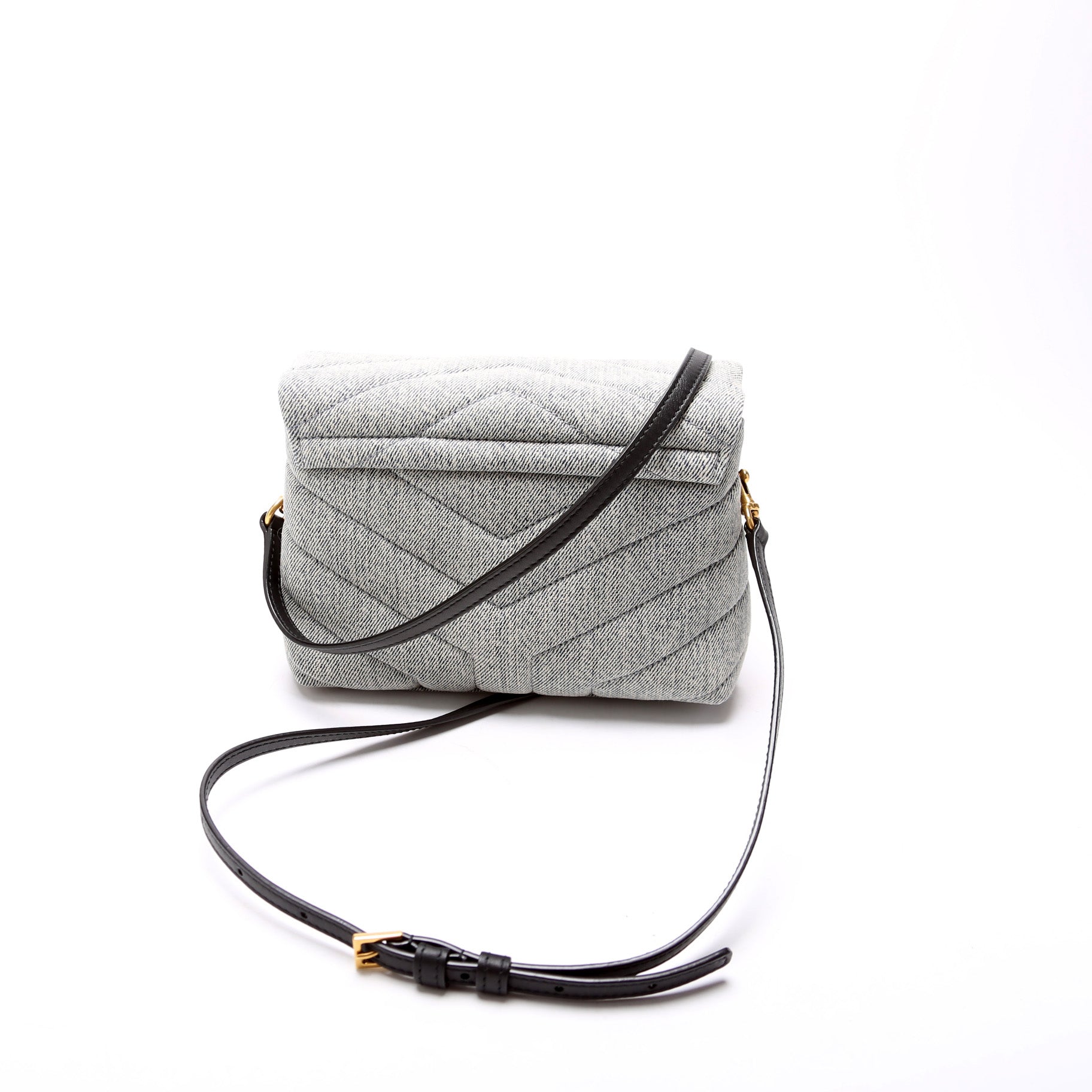 Saint Laurent Loulou Satchel Toy Crossbody Denim Bag