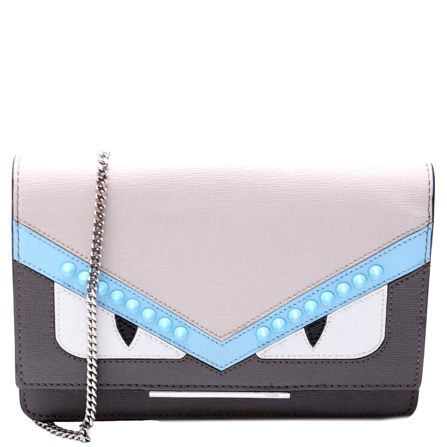 Fendi 8M0346 Studded Monster Eyes Tube WOC Bag