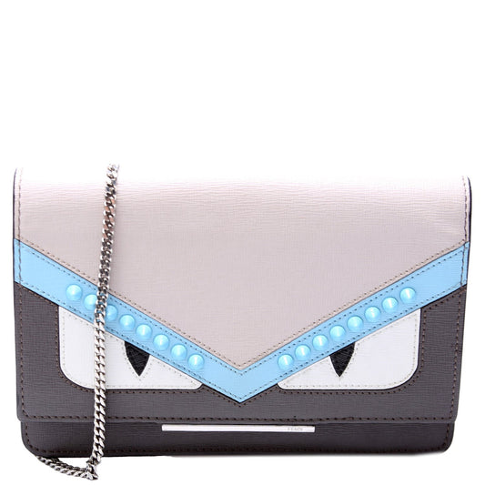 Fendi 8M0346 Studded Monster Eyes Tube WOC Bag