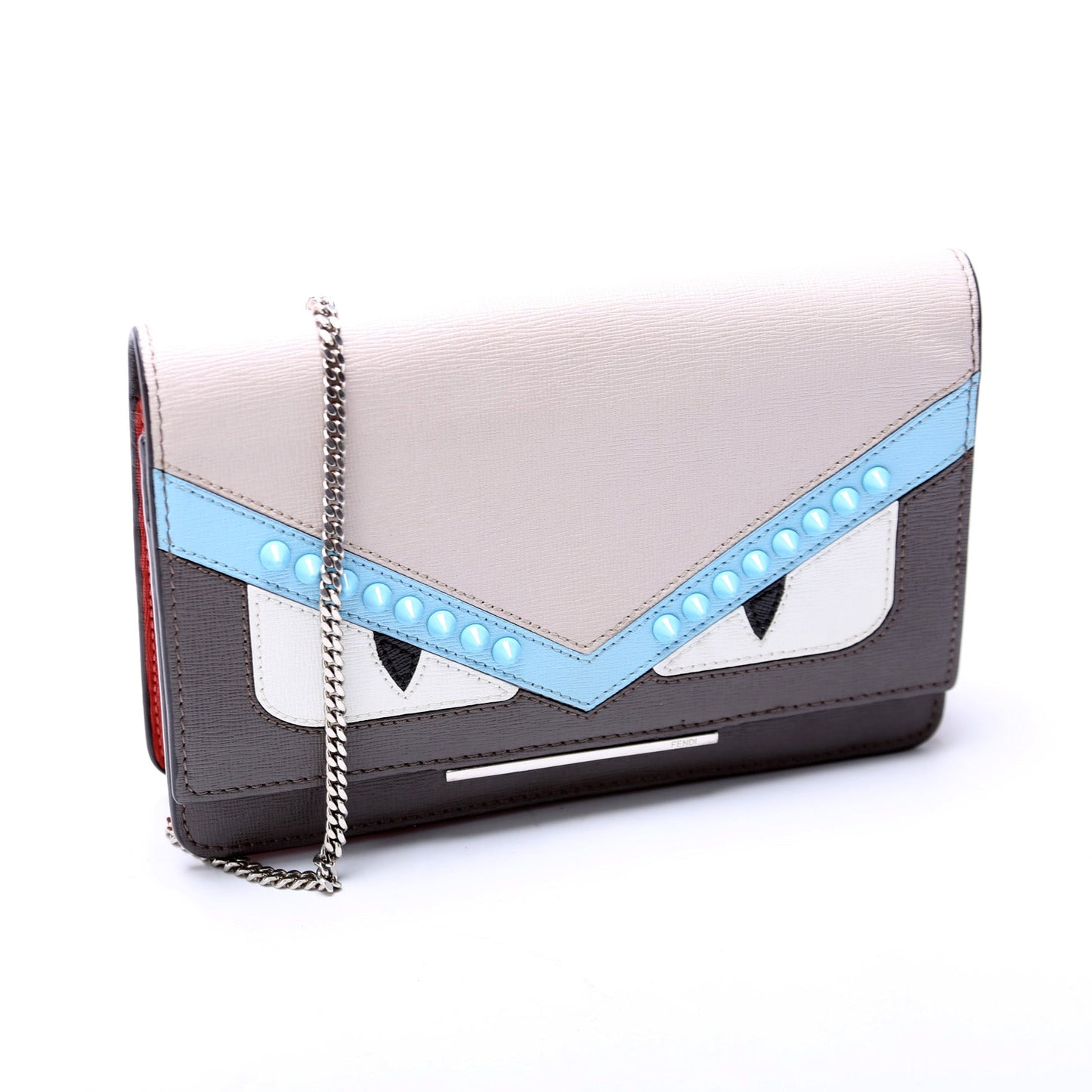 Fendi 8M0346 Studded Monster Eyes Tube WOC Bag