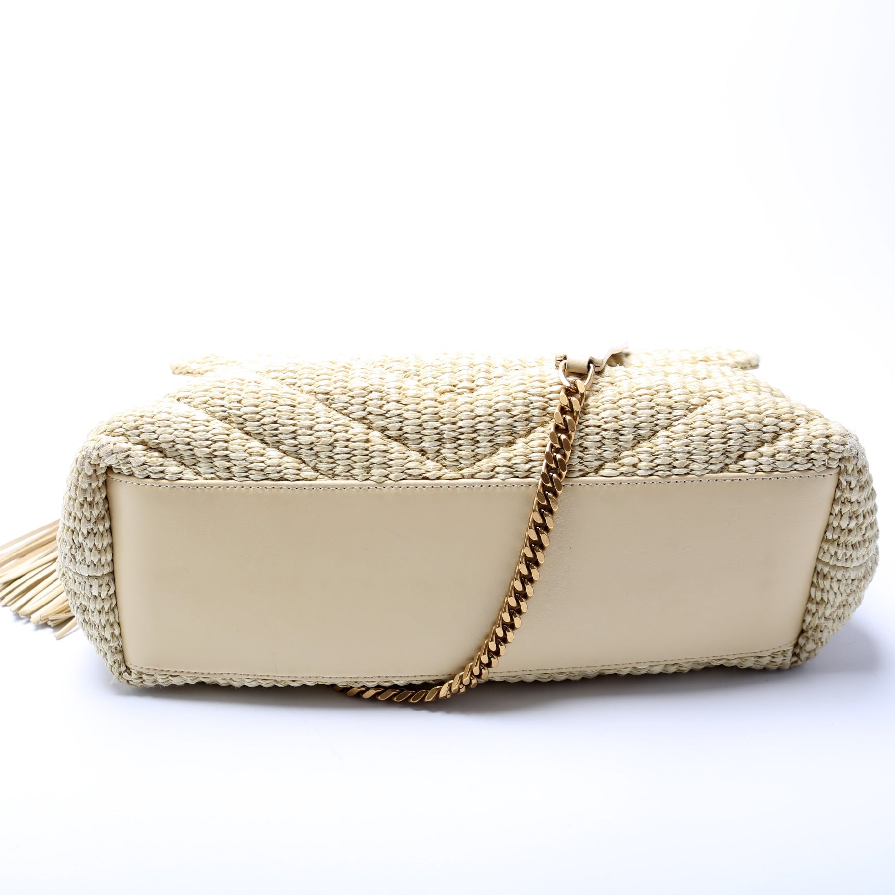 Saint Laurent Loulou Satchel Medium Raffia Bag