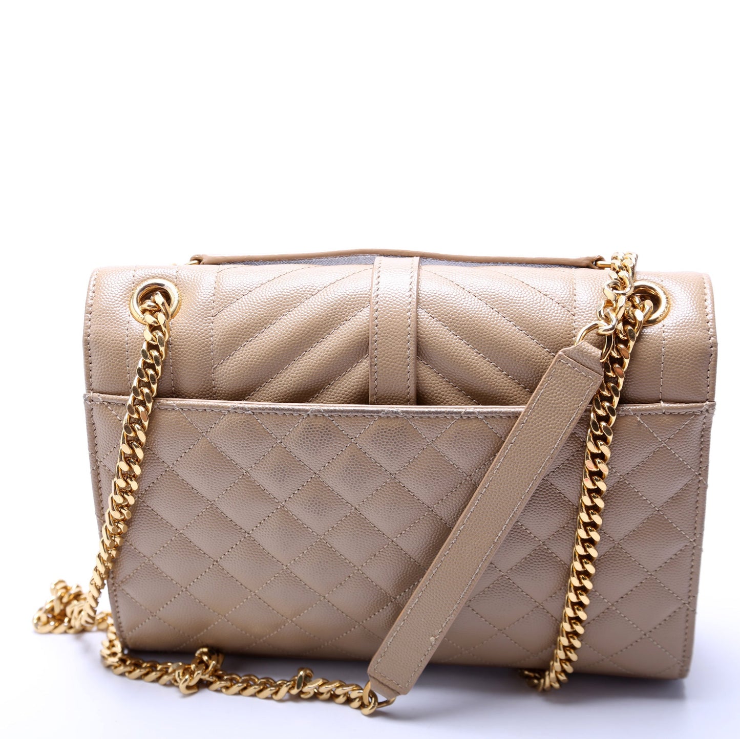 Saint Laurent Envelope Medium Grain Triquilt Bag