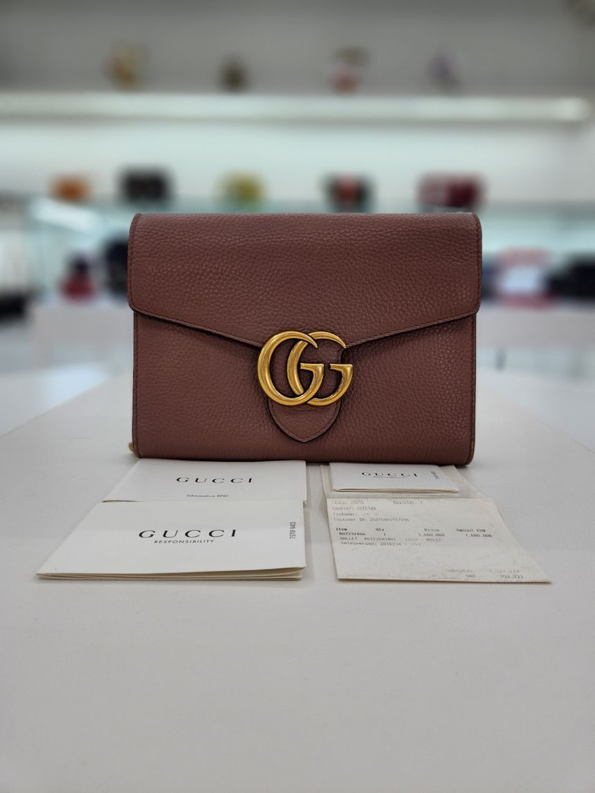 Gucci Chain Leather Crossbody