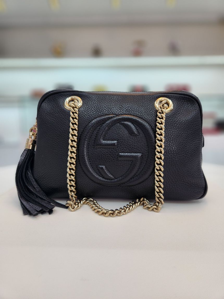 Gucci Chain Leather Shoulder Bag