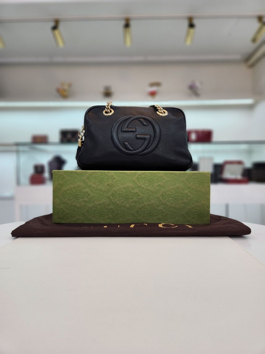 Gucci Chain Leather Shoulder Bag