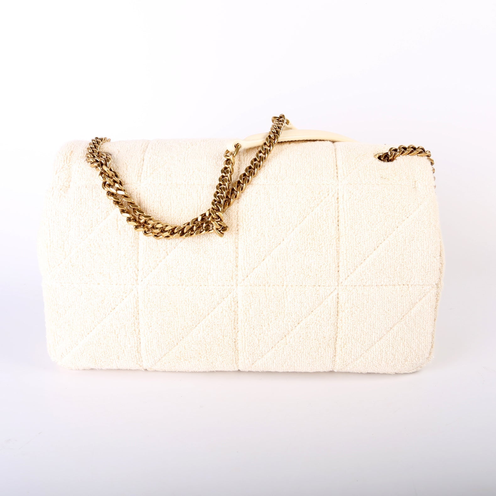 Saint Laurent Jamie Patchwork Terry Cloth Medium Chain 735035 Bag