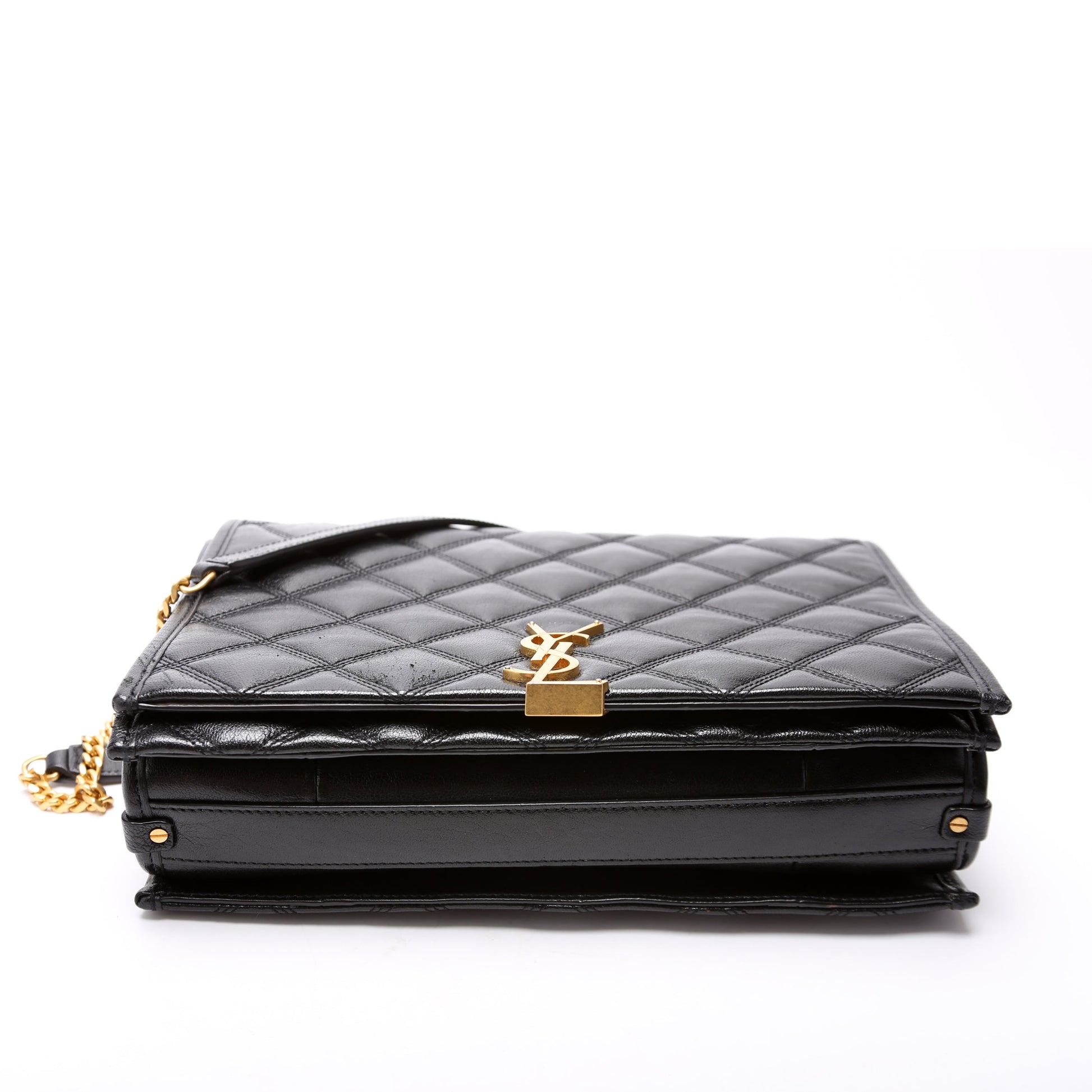 Saint Laurent 579607 Becky Quilted Lambskin Shoulder Large Bag