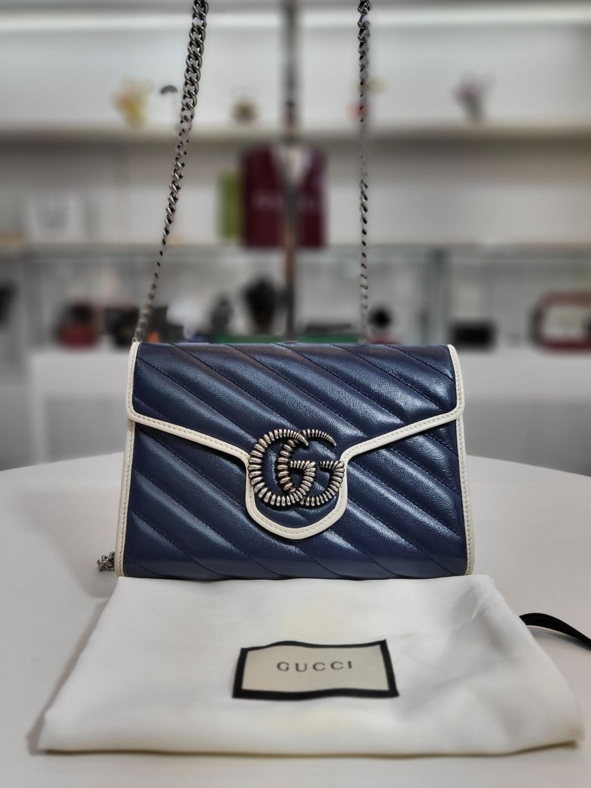Gucci Chain Leather Crossbody