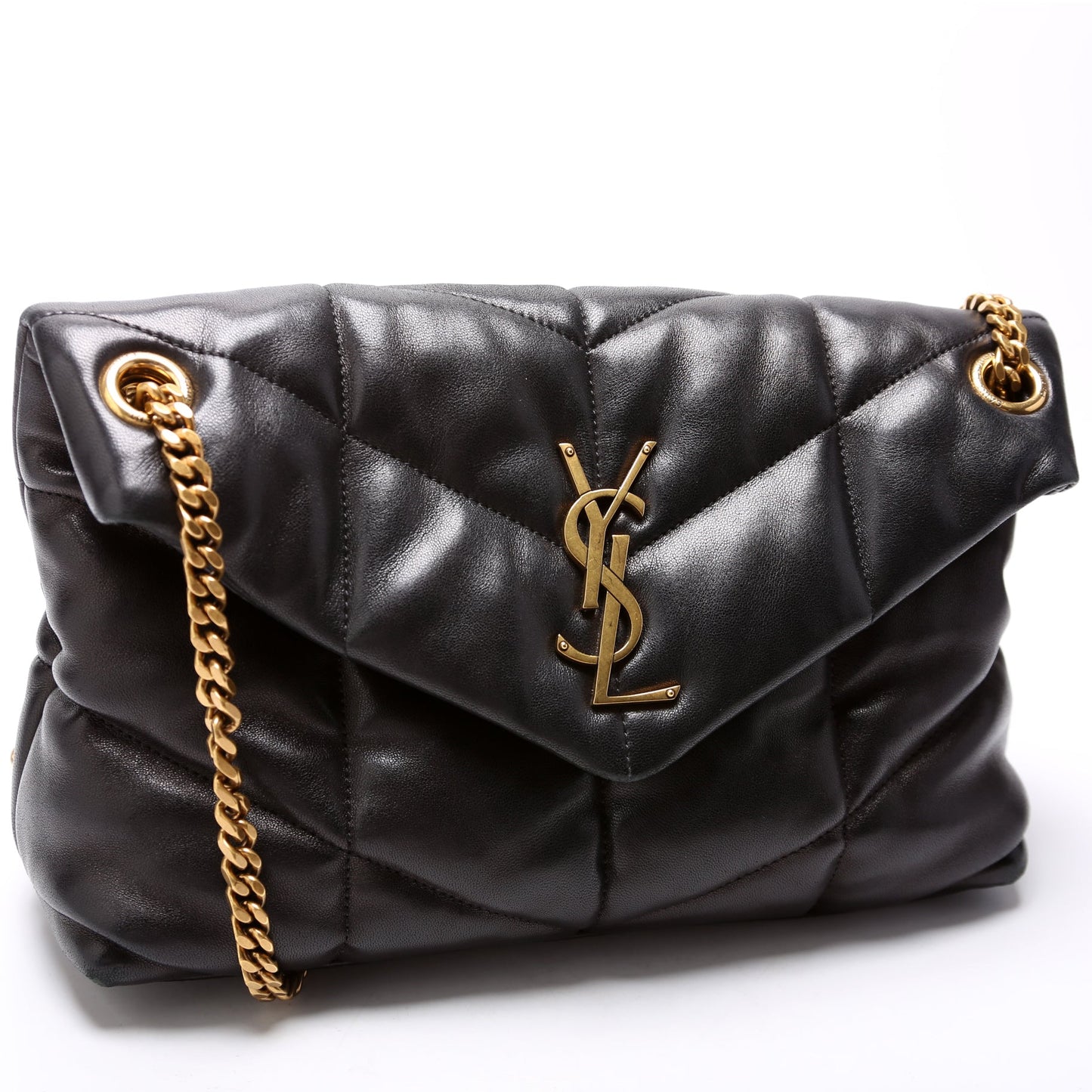 Saint Laurent Puffer Quilted Small Lambskin Bag