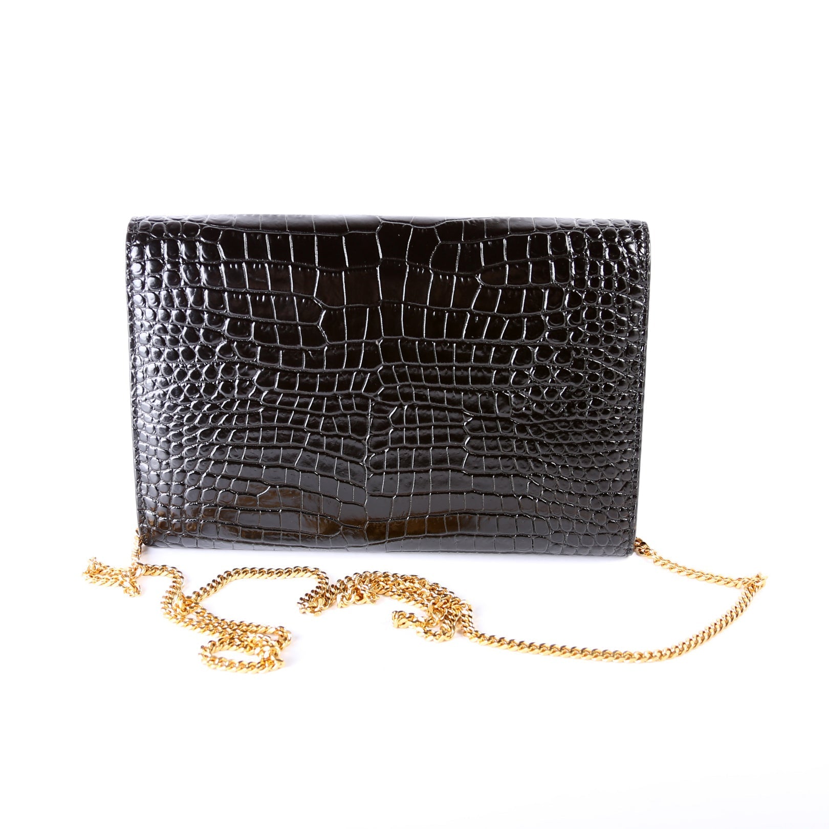 Saint Laurent Cassandre WOC Croc Embossed 669921 Bag