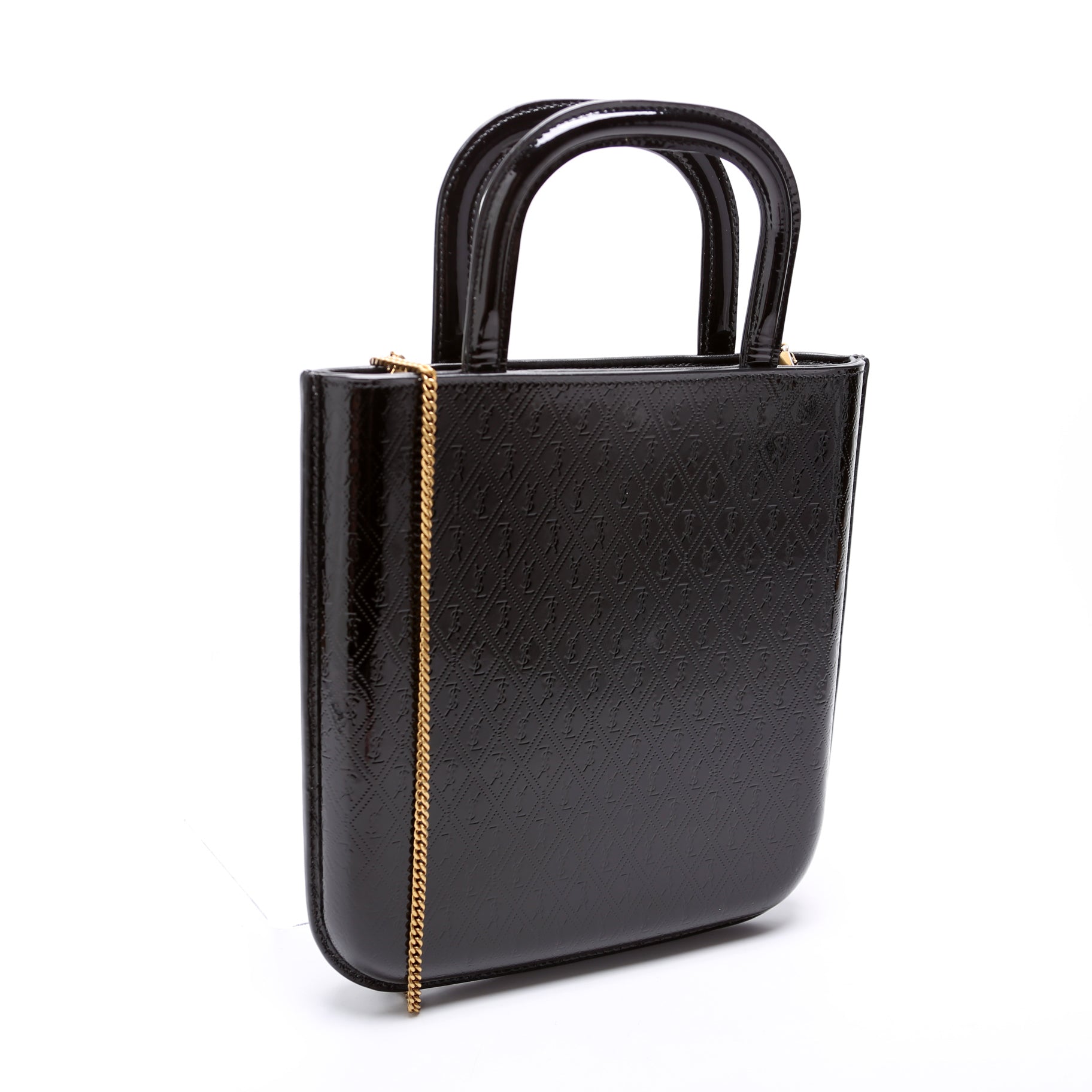 Saint Laurent All Over Logo Embossed Mini Shopping 715201 Bag