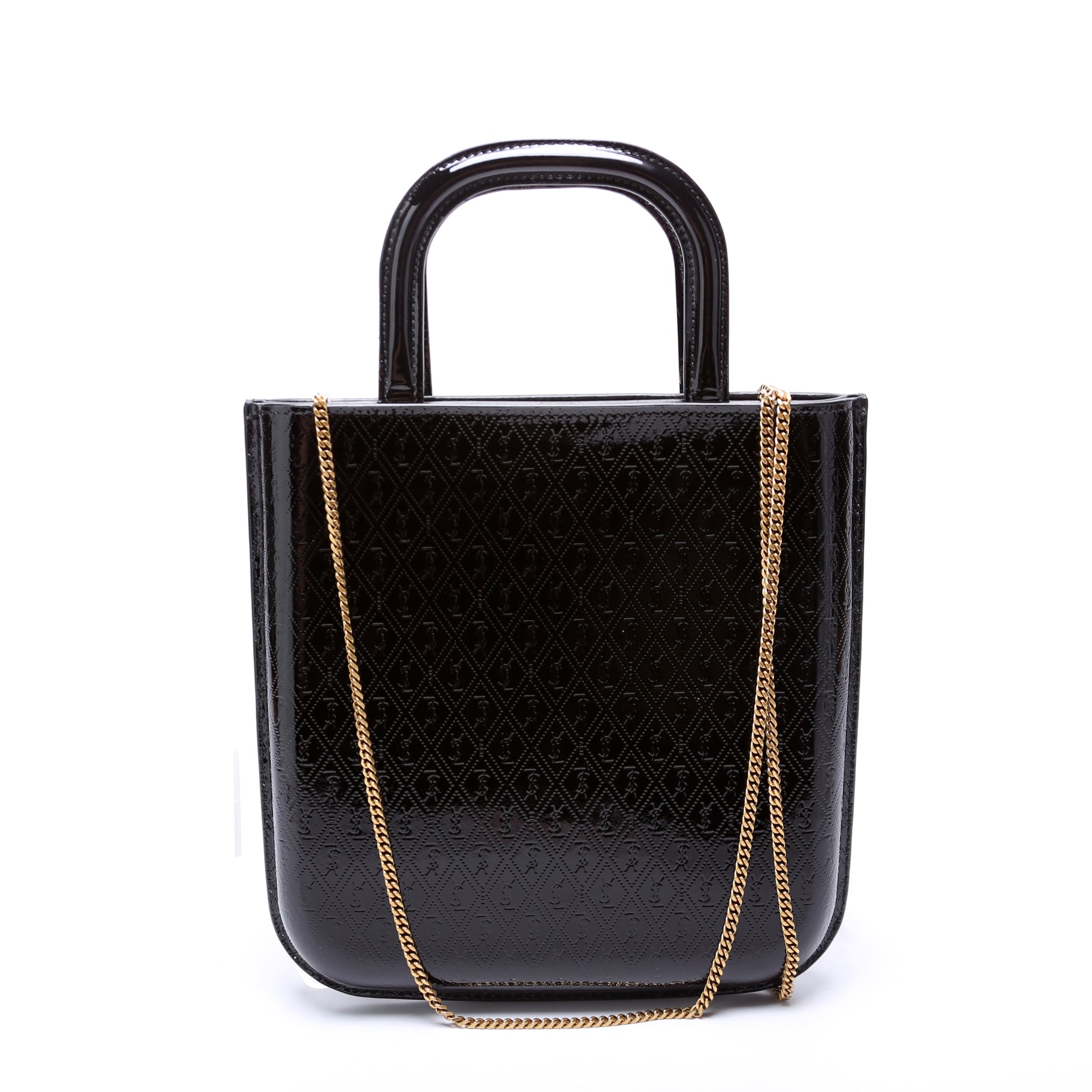 Saint Laurent All Over Logo Embossed Mini Shopping 715201 Bag