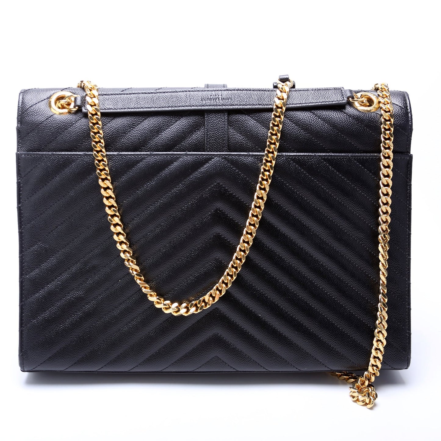 Saint Laurent 396910 Envelope Chevron Large Bag