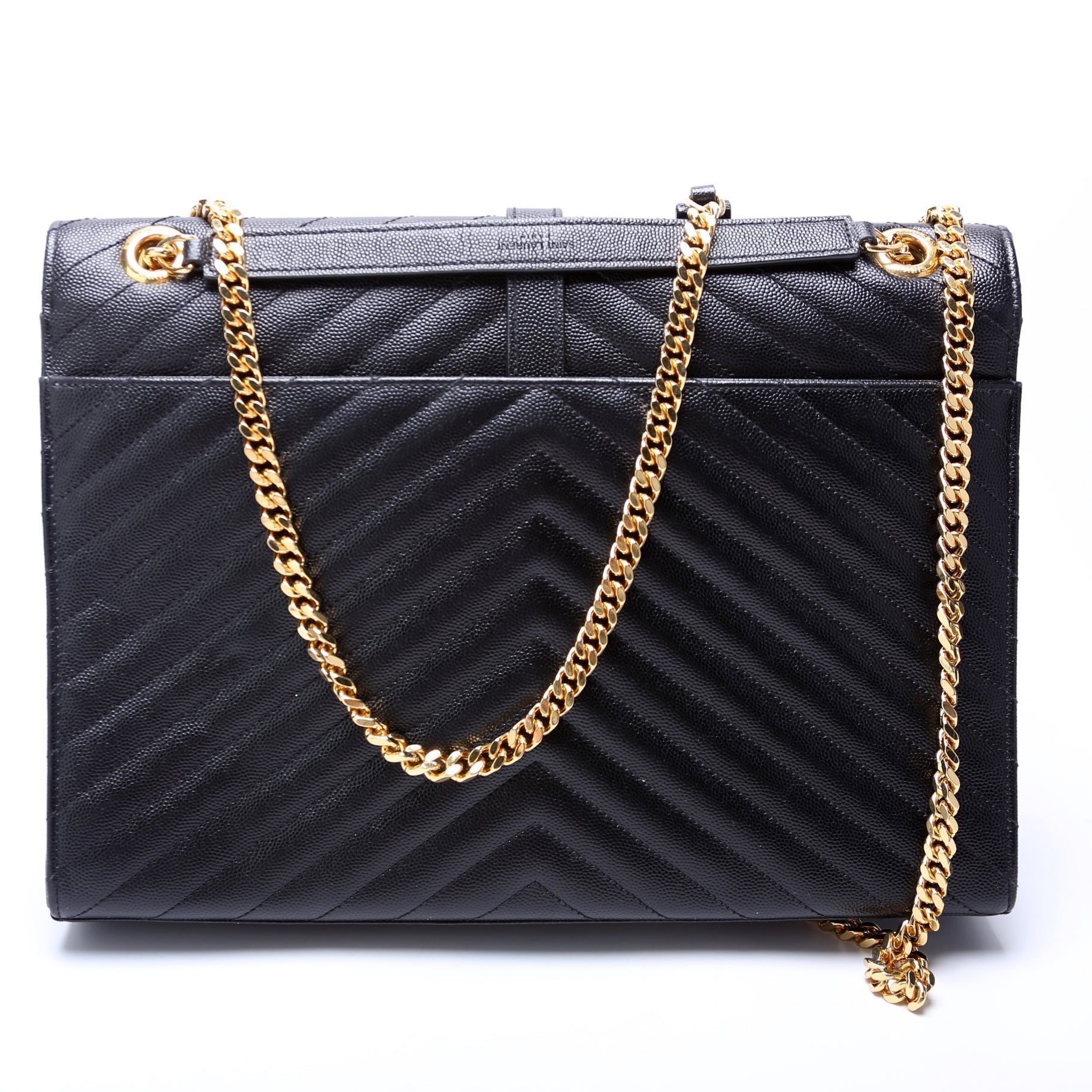 Saint Laurent 396910 Envelope Chevron Large Bag