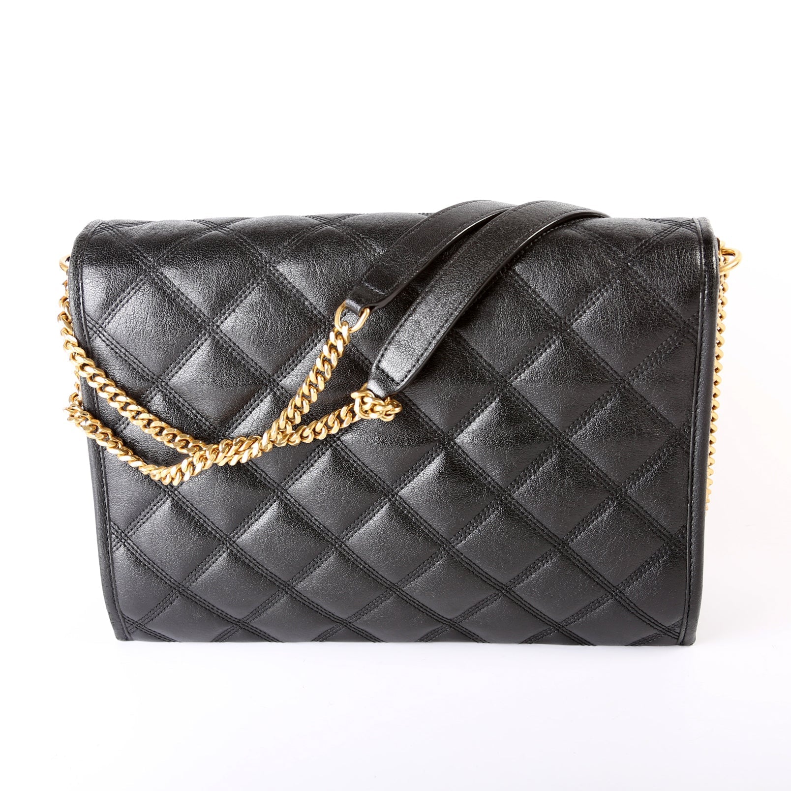 Saint Laurent 579607 Becky Shoulder Quilted Lambskin Large Bag