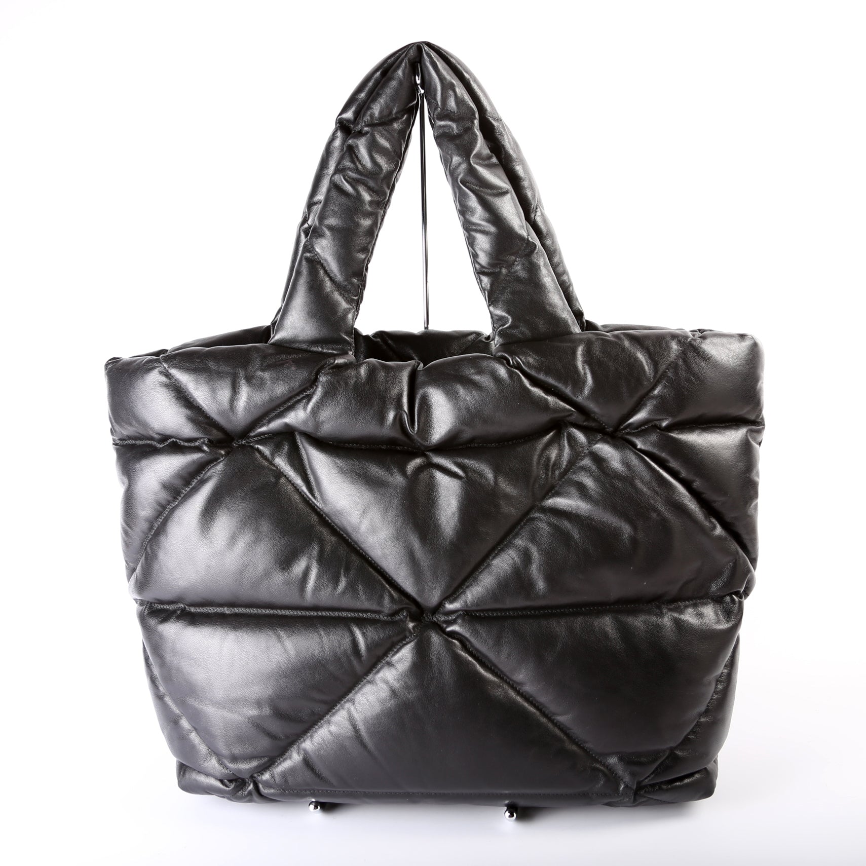 Prada Soft Nappa Padded System Tote Black Bag