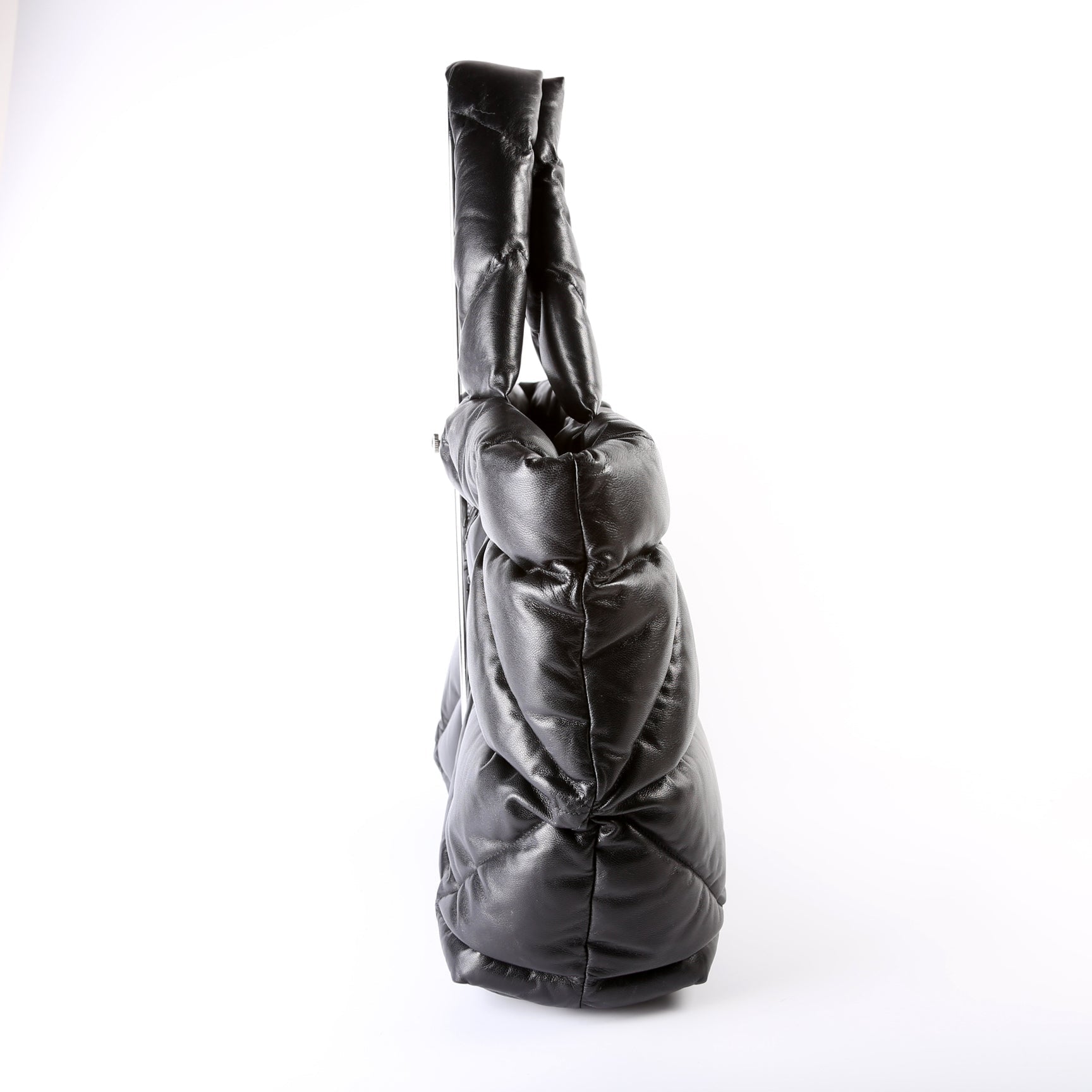 Prada Soft Nappa Padded System Tote Black Bag