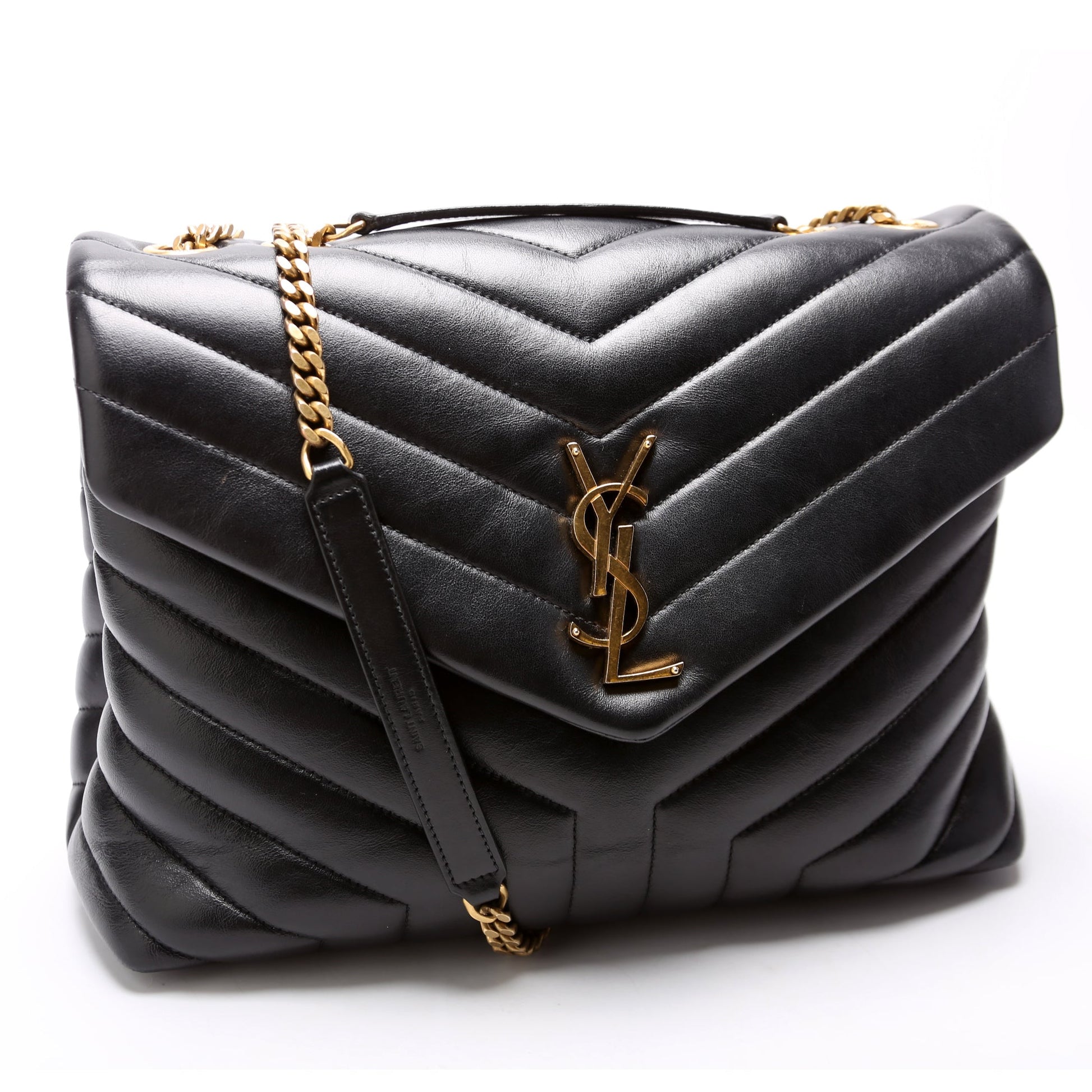 Saint Laurent Loulou Medium Quilted Black Bag