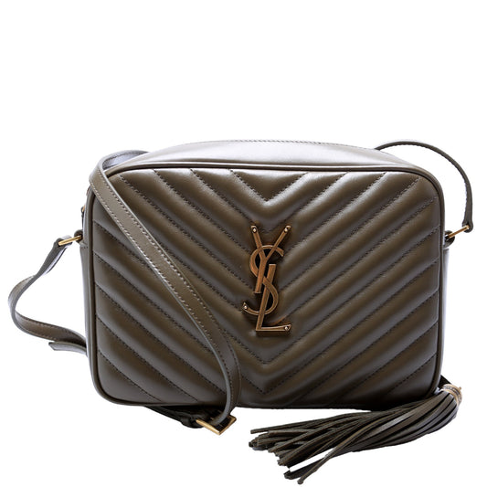Saint Laurent Lou Camera Quilted 612544 Green Bag