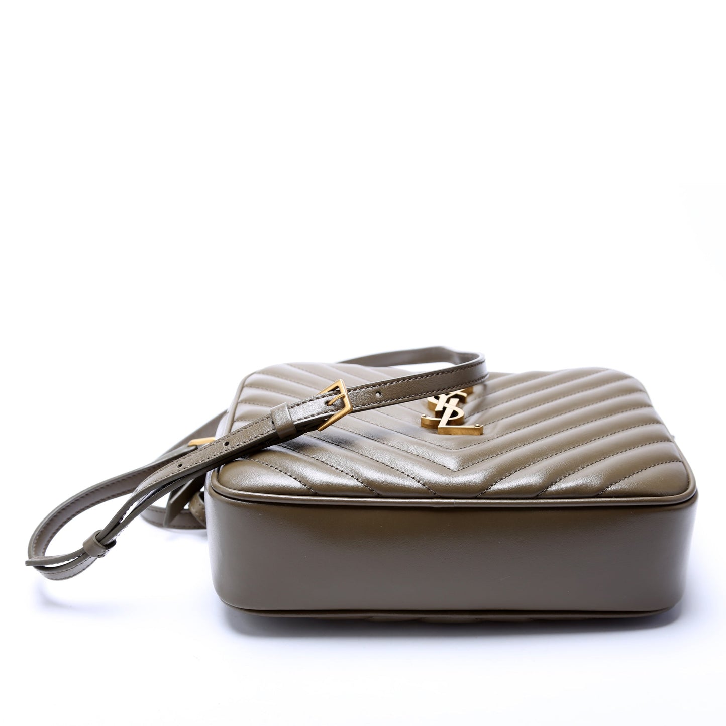 Saint Laurent Lou Camera Quilted 612544 Green Bag