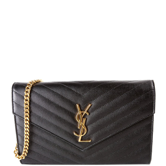 Saint Laurent Grain De Chain Wallet Black Bag