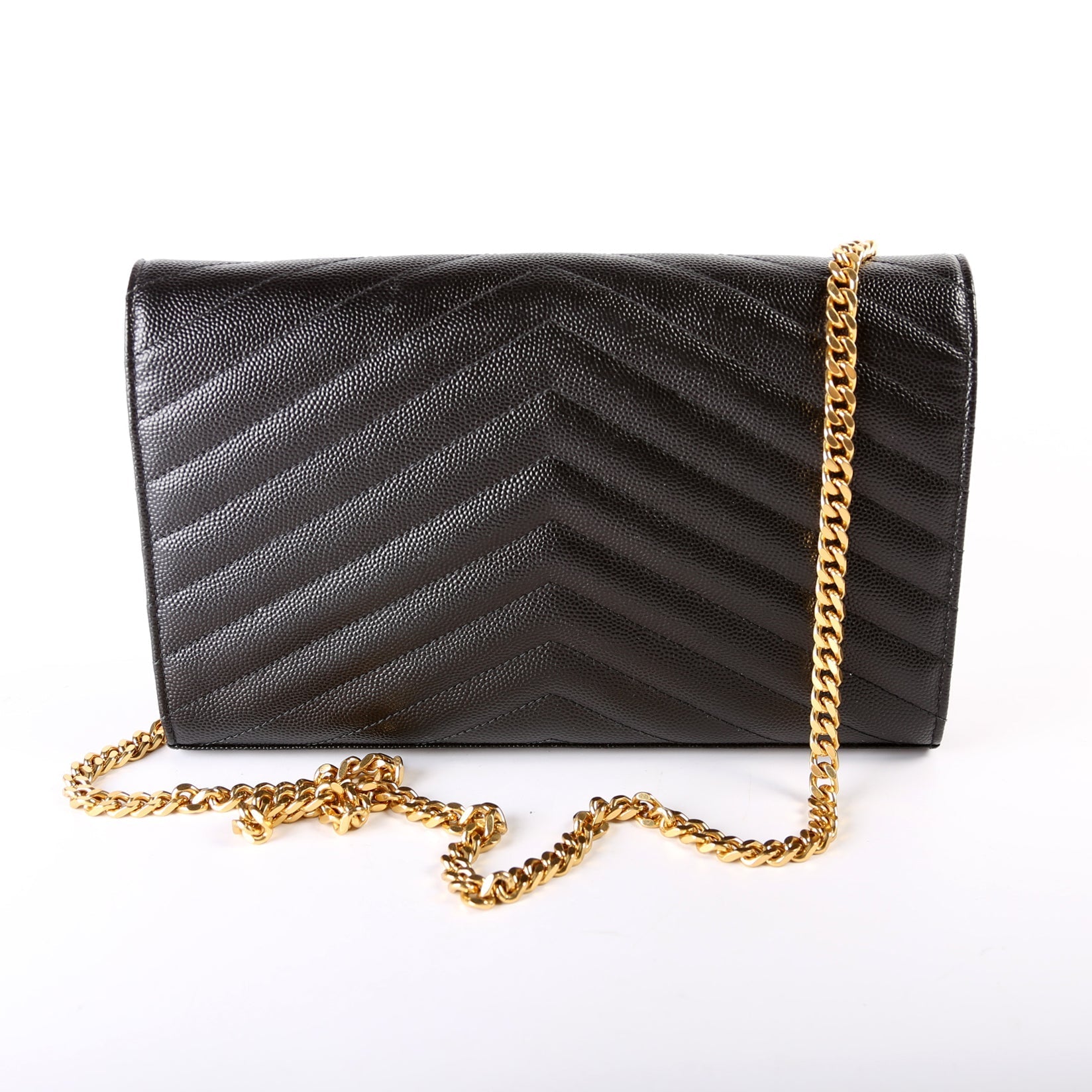 Saint Laurent Grain De Chain Wallet Black Bag