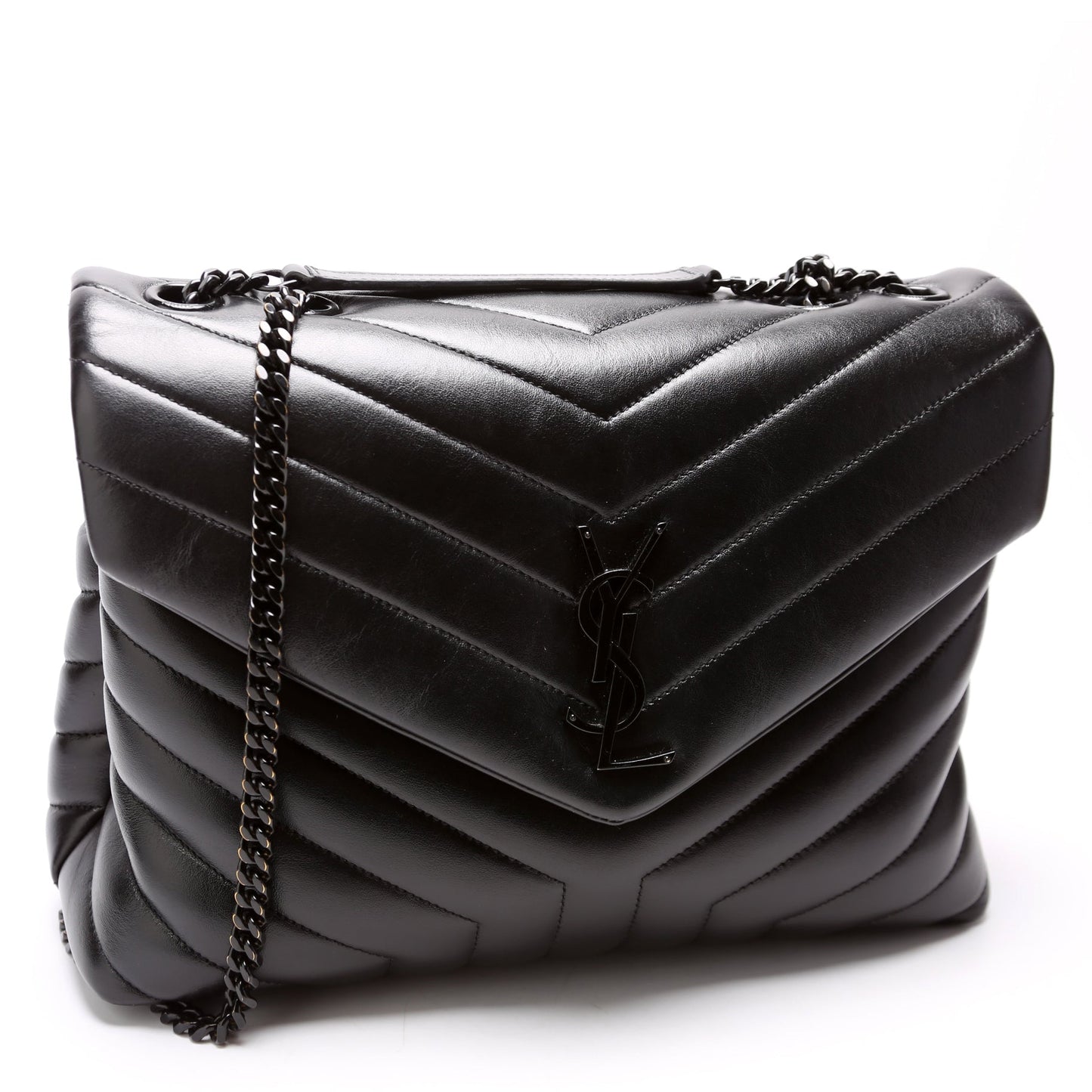 Saint Laurent Loulou Medium Quilted 574946 Black Bag