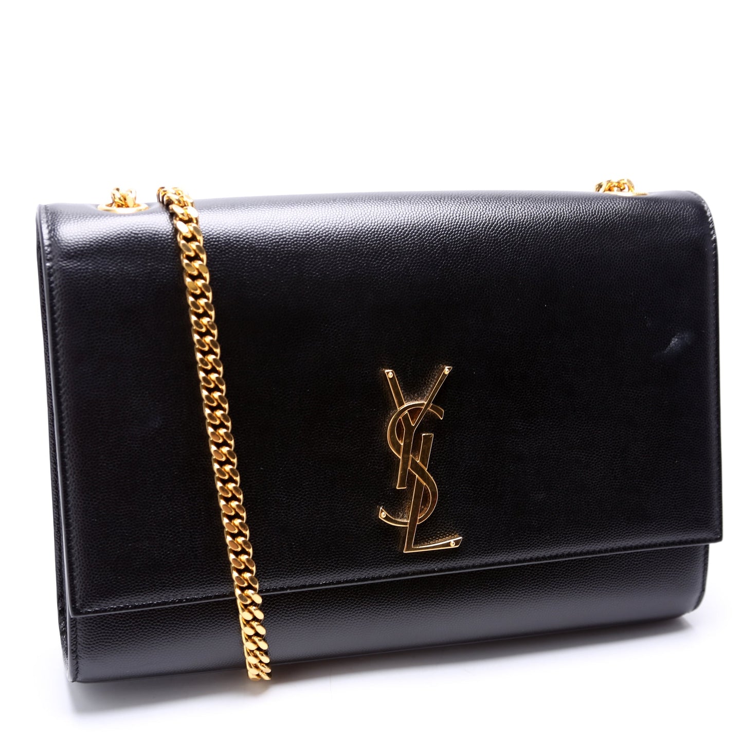 Saint Laurent Kate Satchel Grain Large 446752 Black Bag