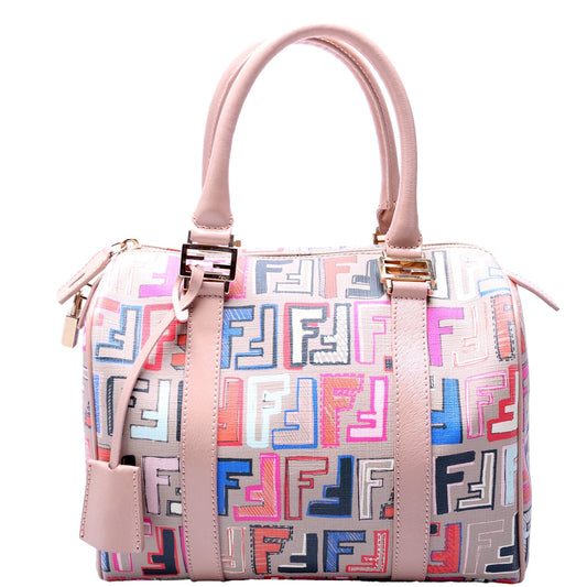 Fendi 8BL068 Zucca Boston Tan/Multicolor Bag