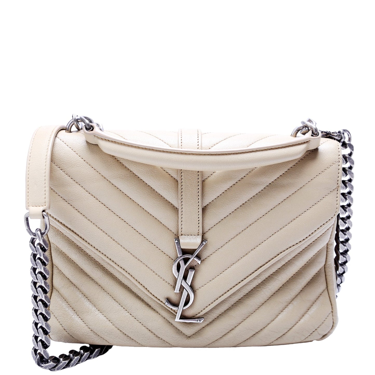 Saint Laurent College Medium 487213/428056/600279 Beige Bag