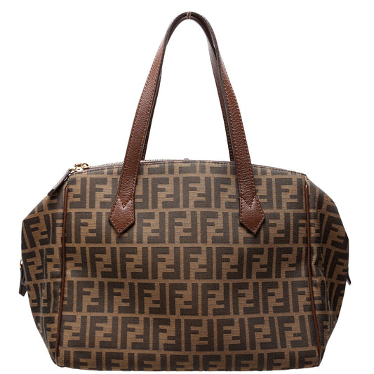 Fendi 8BL118 Zucca Double Zip Tote Bag