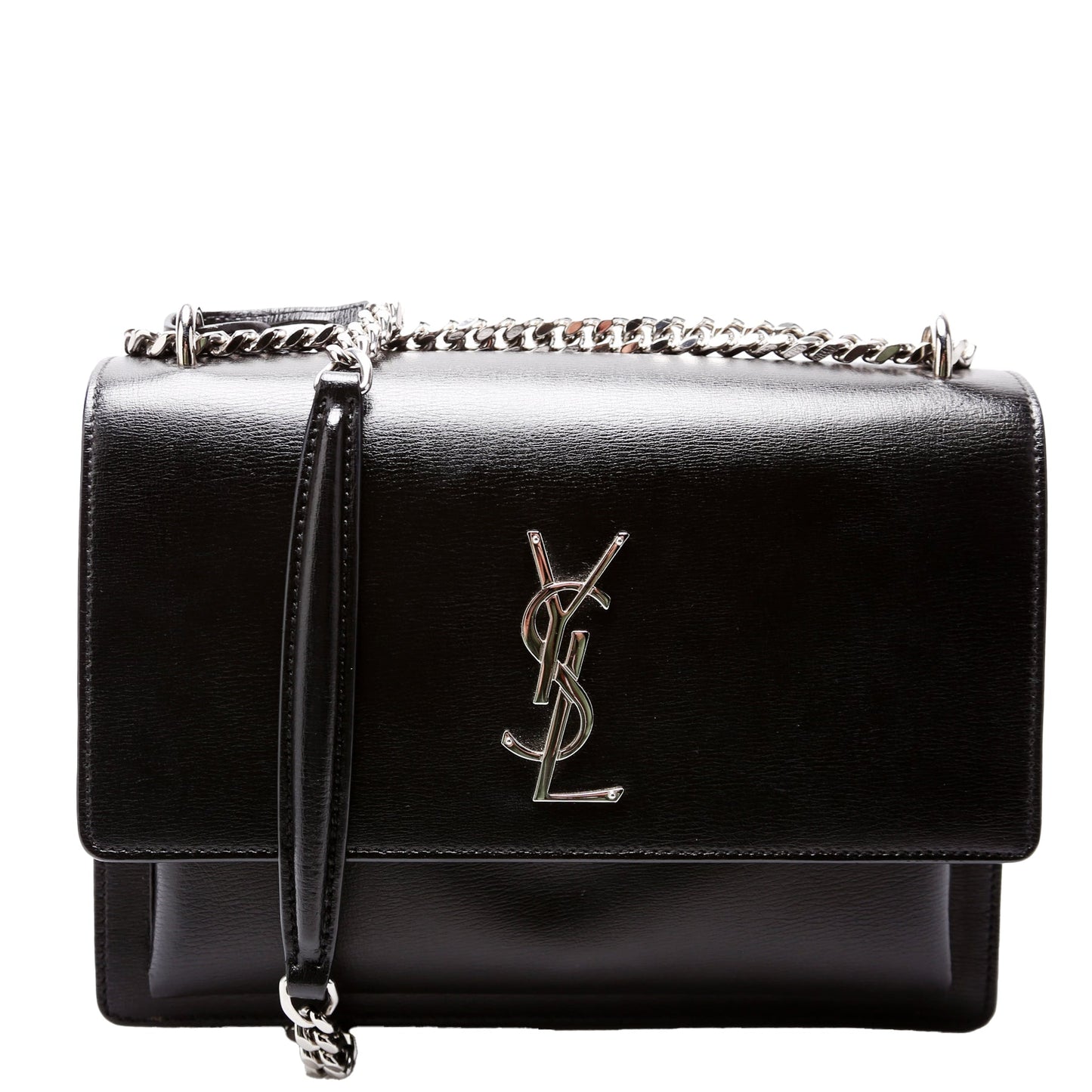 Saint Laurent SUNSET MED SMOOTH LTH 442906 BLACK (A) Bag