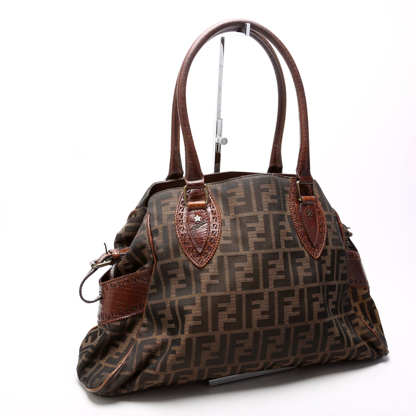 Fendi 8BN162 Zucca Du Jour Medium Bag