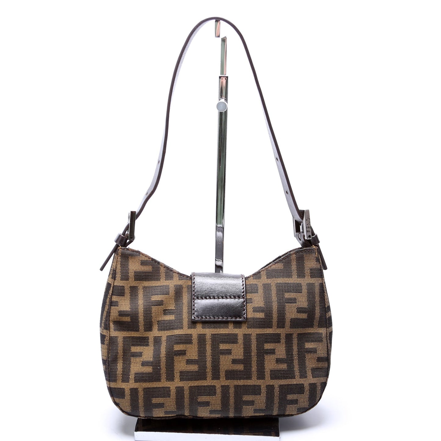 Fendi FF Zucca Mini Shoulder Brown Bag