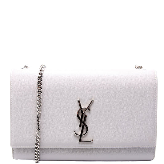 Saint Laurent Kate Satchel Grain De Poudre Medium 364021 Grey Bag