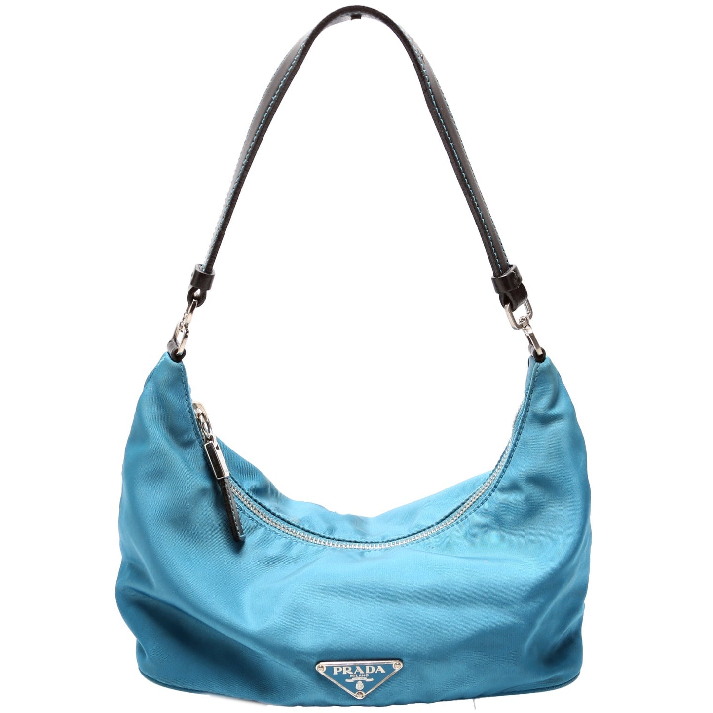 Prada Tessuto Nylon Sirio Mini Hobo Blue Bag