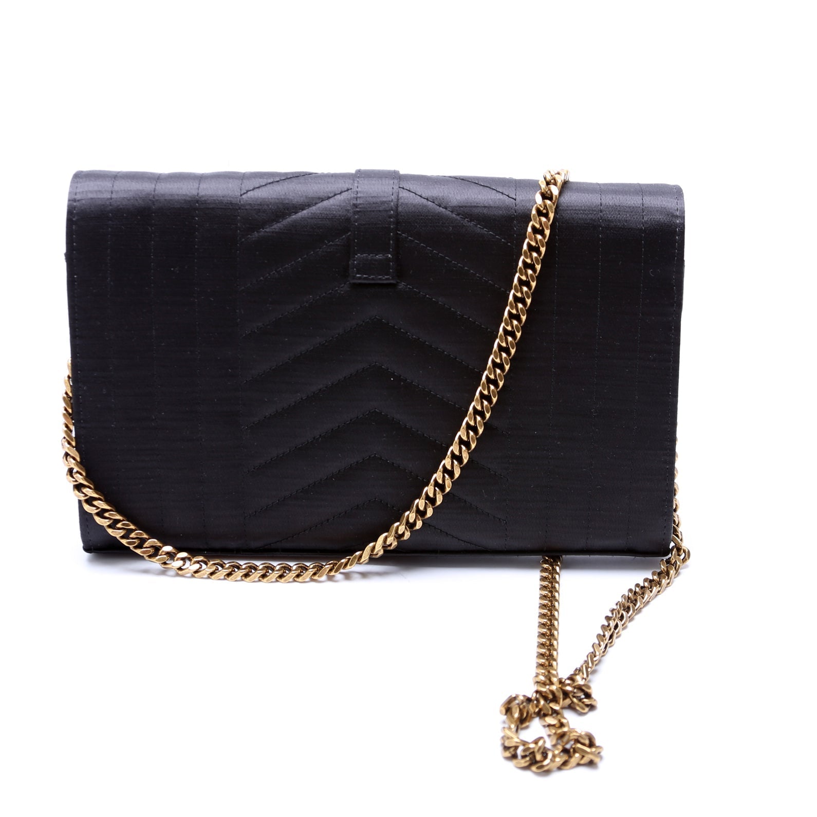 Saint Laurent Triquilt Satin Chain Wallet 620280 Bag