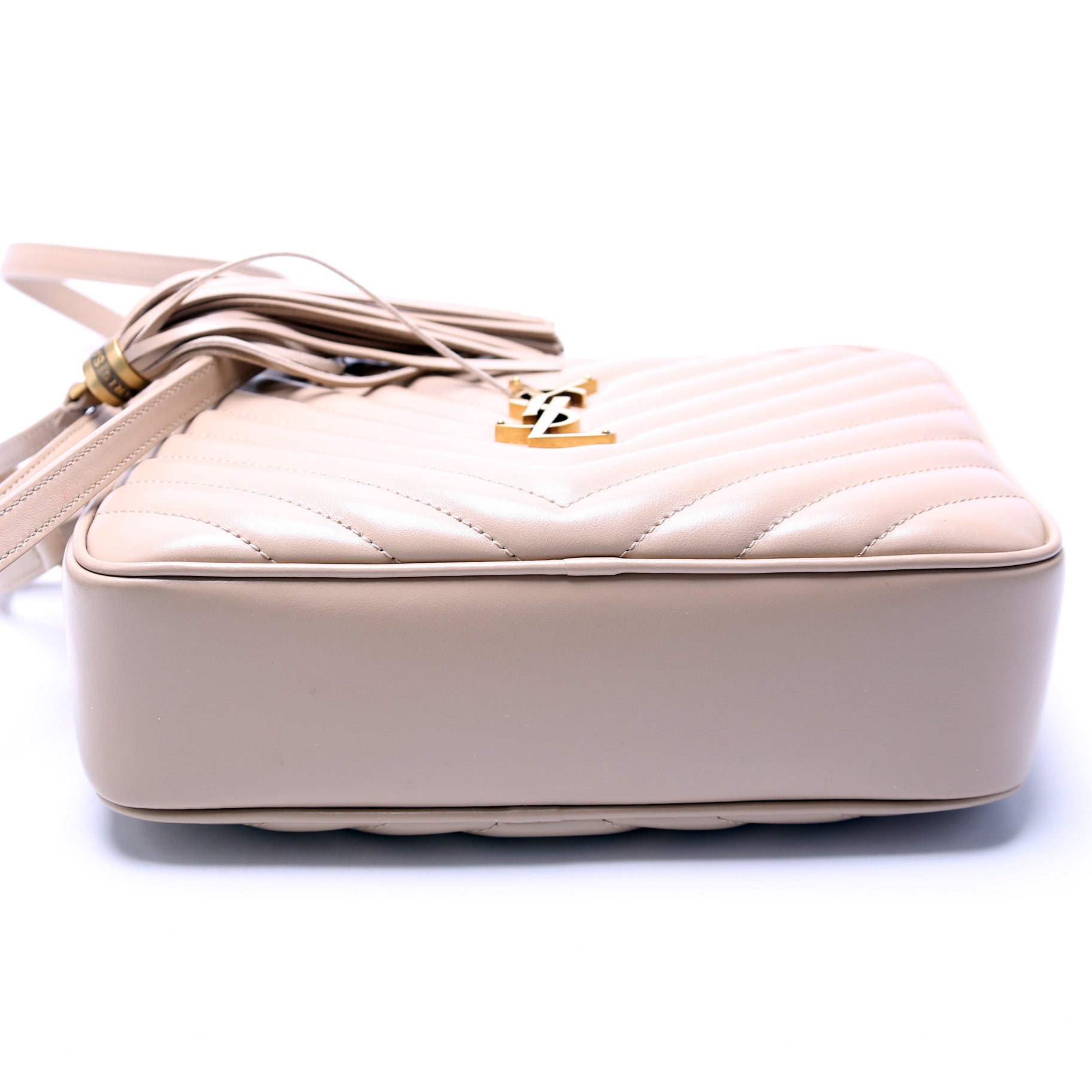 Saint Laurent Lou Camera Quilted 612544 Beige Bag