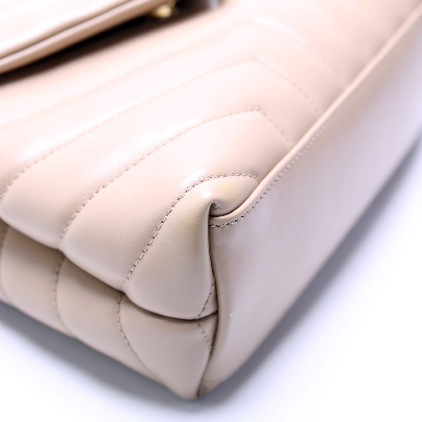 Saint Laurent Loulou Satchel Small Beige Bag
