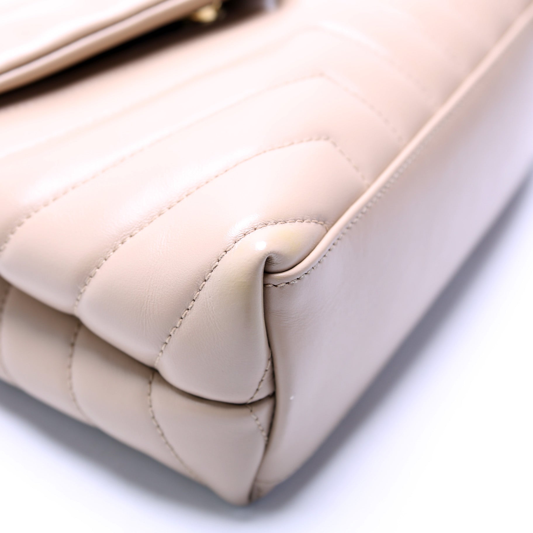 Saint Laurent Loulou Satchel Small Beige Bag